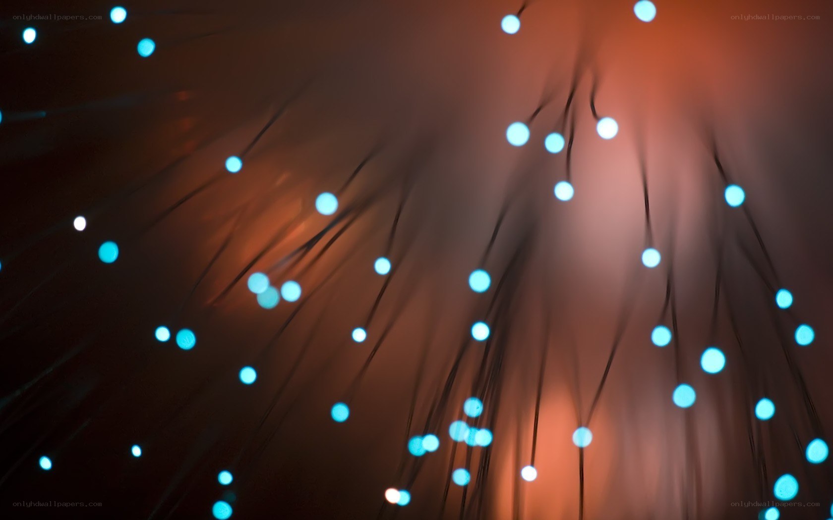 blue lights on fiber optics