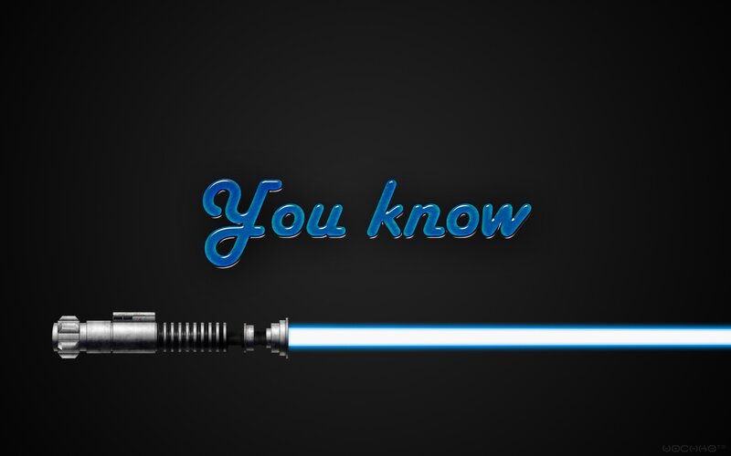 Blue Lightsaber — Black, Dramatic
