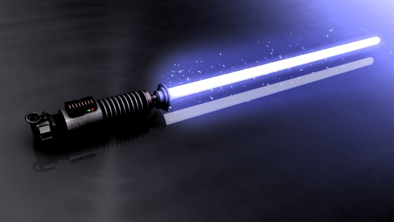 Blue Lightsaber — Dramatic