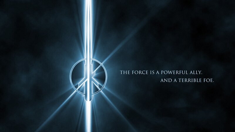 Blue Lightsaber Symbol — Black