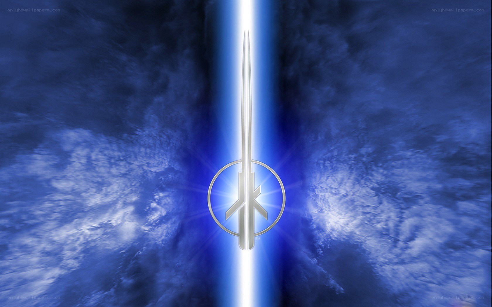 blue lightsaber symbol
