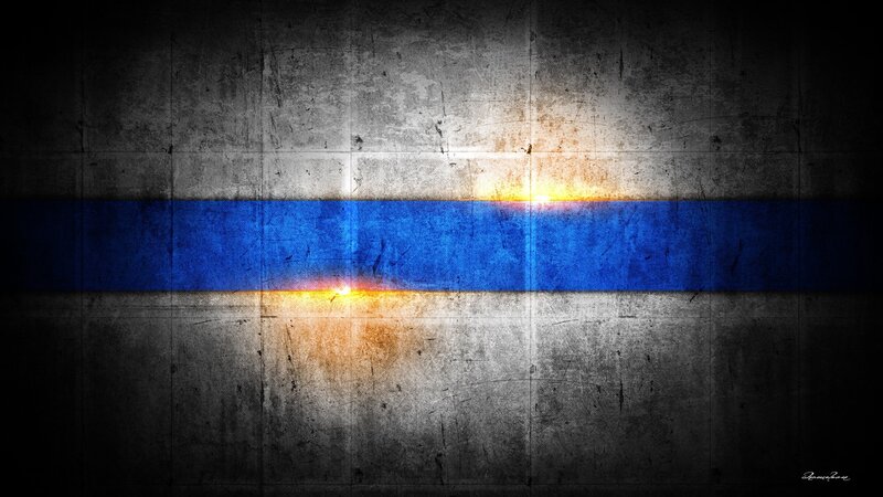 Blue Line on Concrete