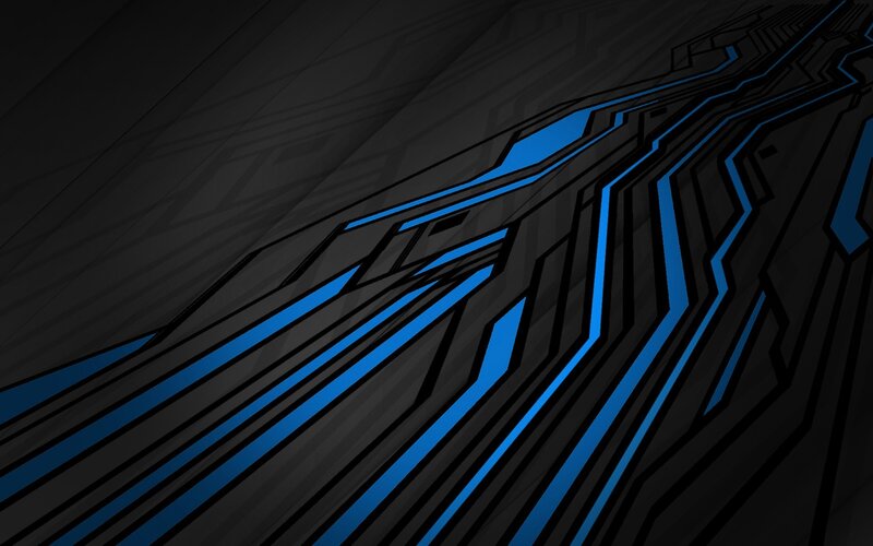 Blue Lines on Black Background — Technological