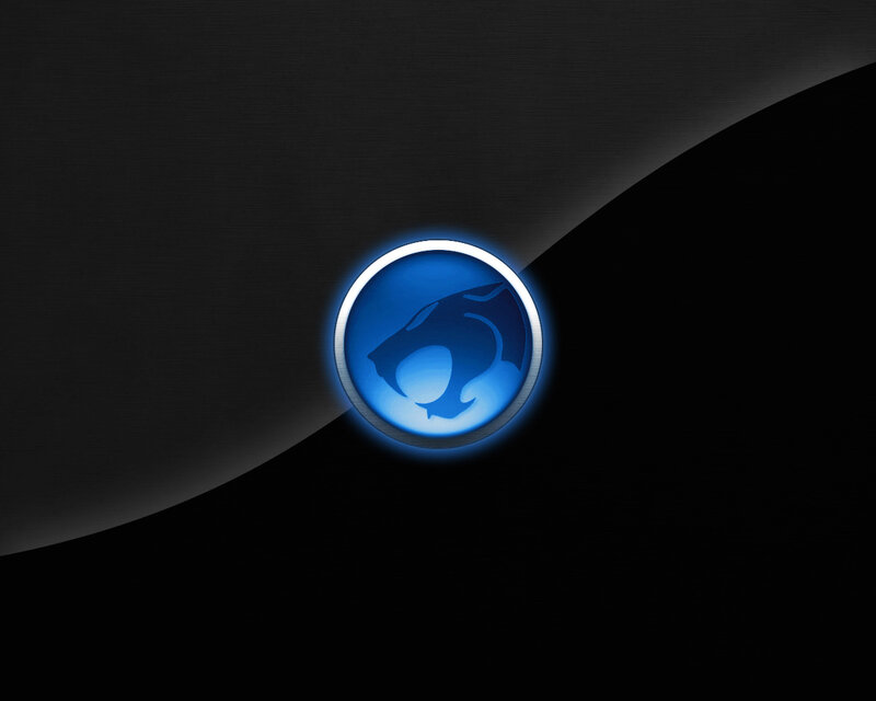 Blue Lion Logo — Black, Dramatic