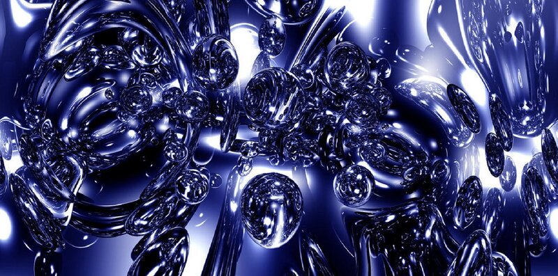 blue liquid abstract art