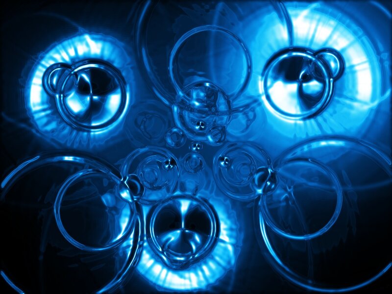 Blue Liquid Bubbles — Dramatic