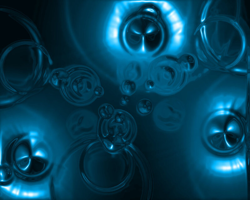 Blue Liquid Bubbles — Serene