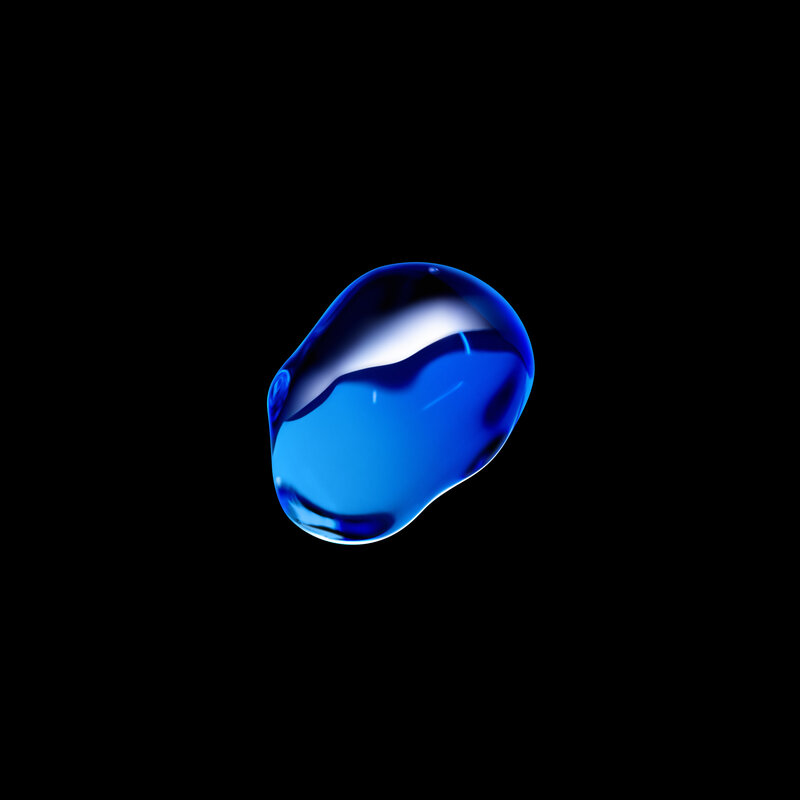 Blue Liquid Droplet — Minimalist