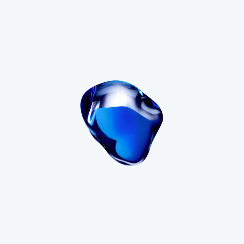 Blue Liquid Droplet