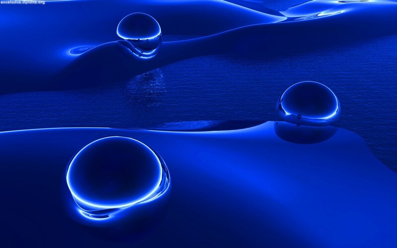 Blue Liquid Droplets