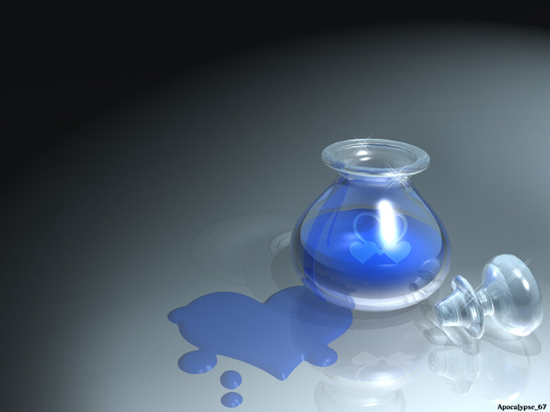 Blue Liquid in a Vase