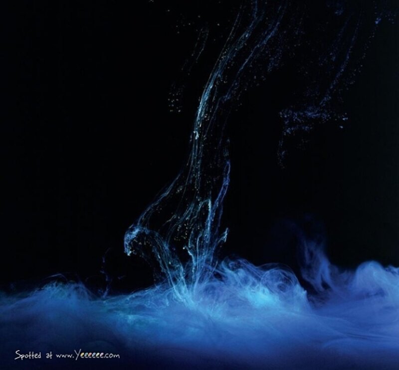 Blue Liquid in Motion
