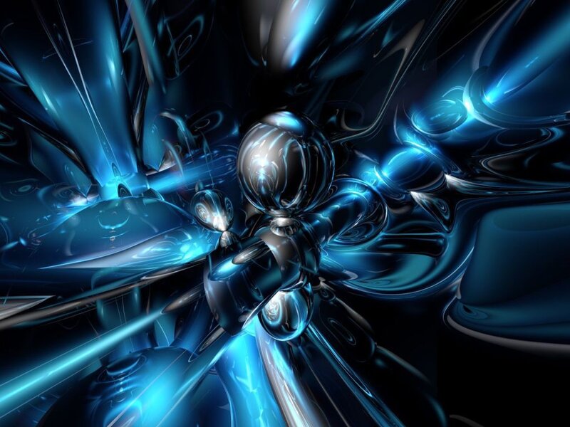 Blue Liquid Metal Sphere