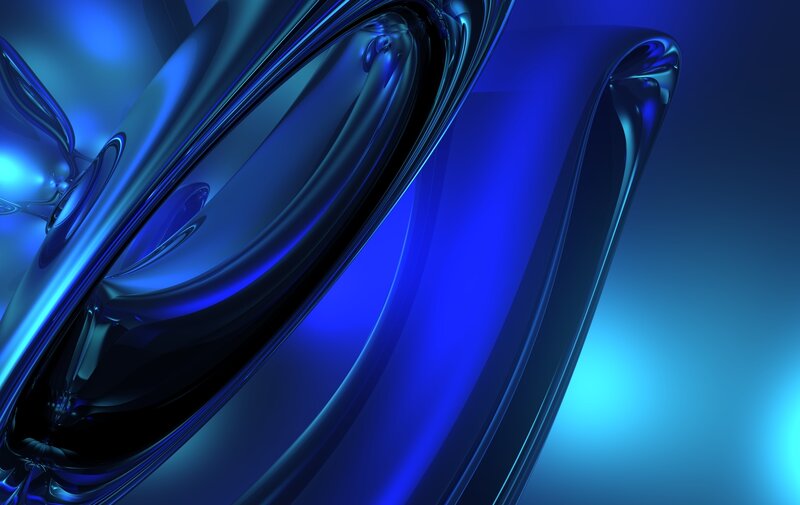 Blue Liquid Metal Swirl — Abstract