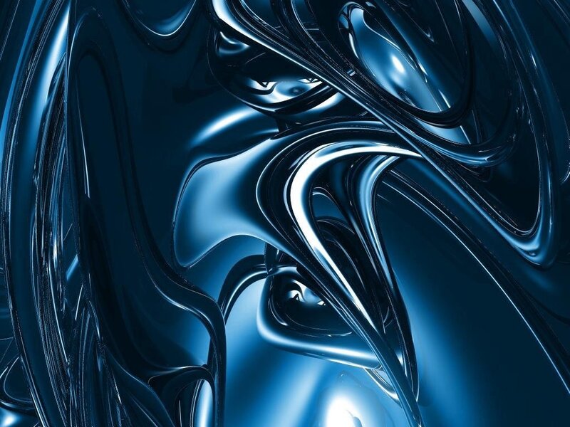 Blue Liquid Metal Swirls