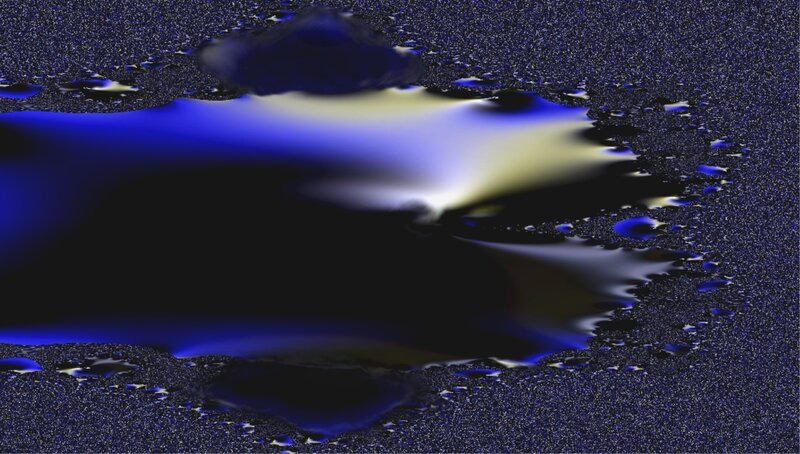 Blue Liquid on Dark Surface