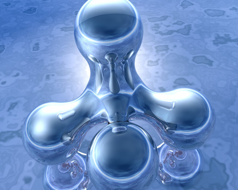 Blue Liquid Sculpture