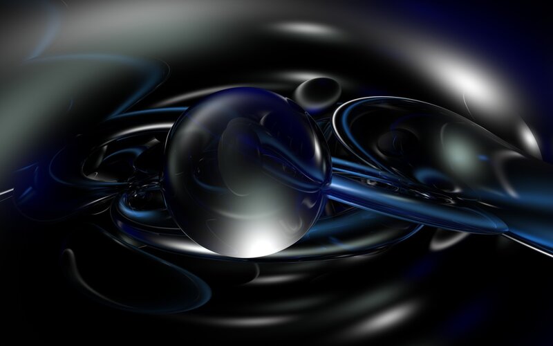 Blue Liquid Spheres