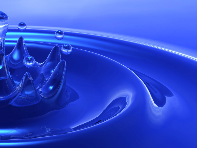 Blue Liquid Splash — Calm