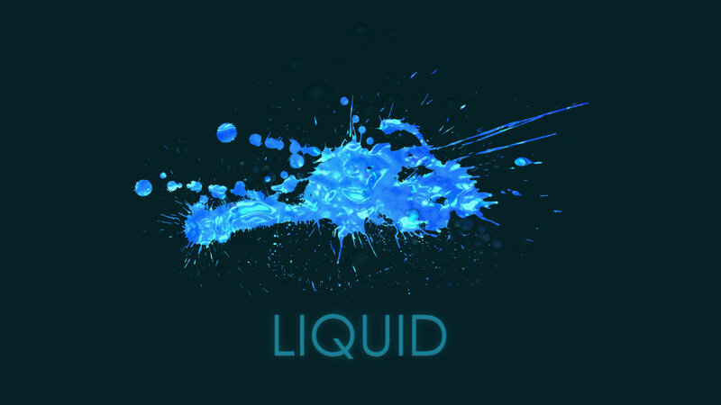 Blue Liquid Splash — Dynamic, Digital Art