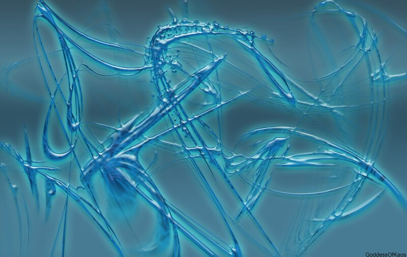 Blue Liquid Splashes