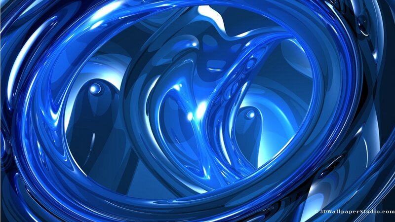 Blue liquid swirl abstract