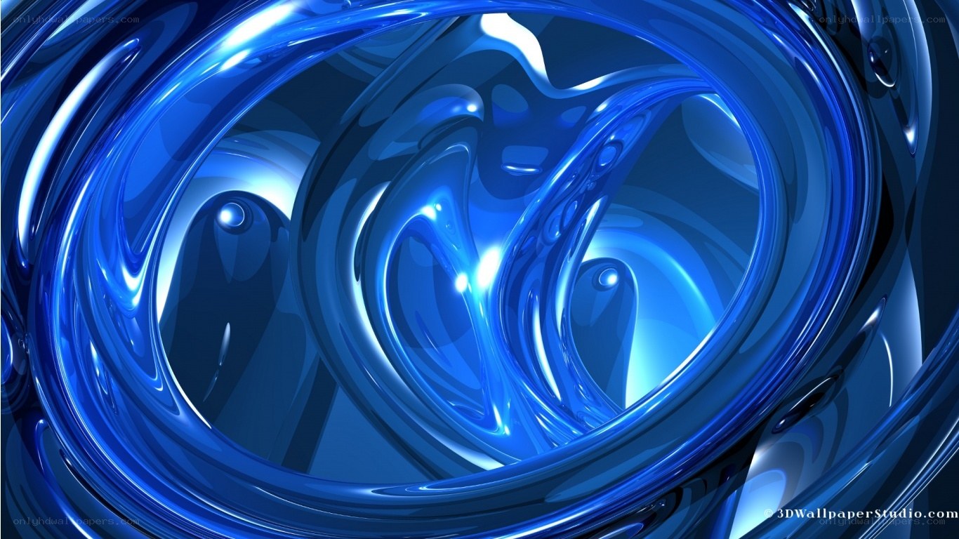 Blue liquid swirl abstract