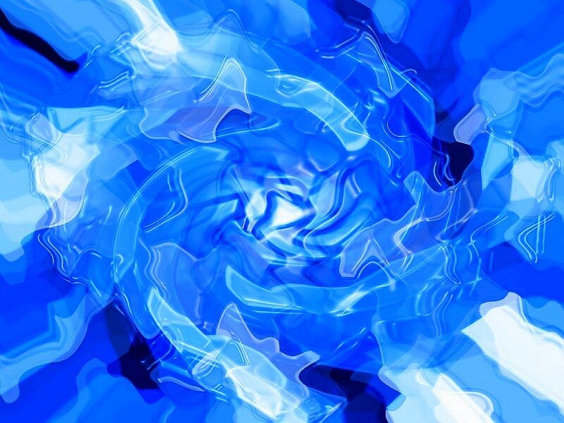 Blue Liquid Swirl — Calm, Abstract