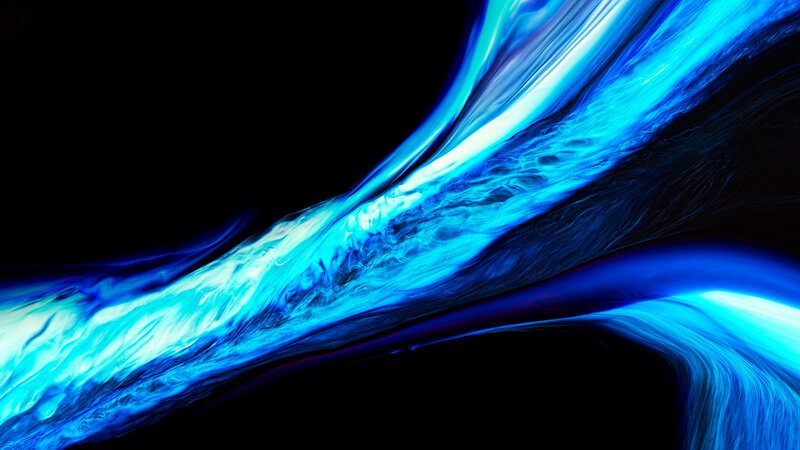 Blue Liquid Swirl — Dramatic