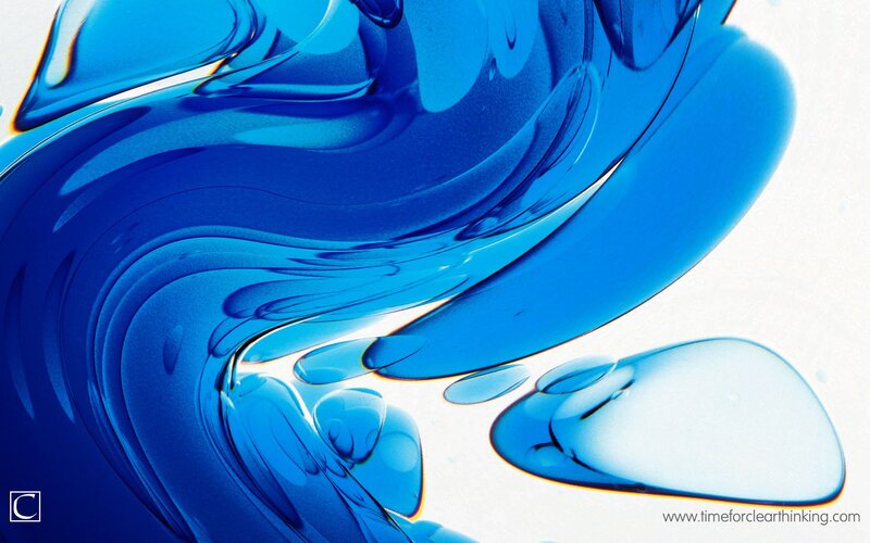 Blue liquid swirls