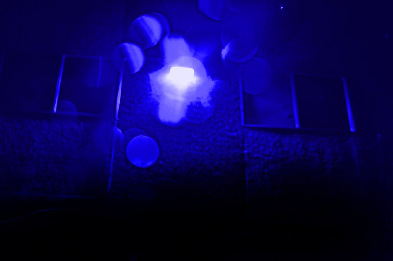 Blue-lit Ceiling Surface