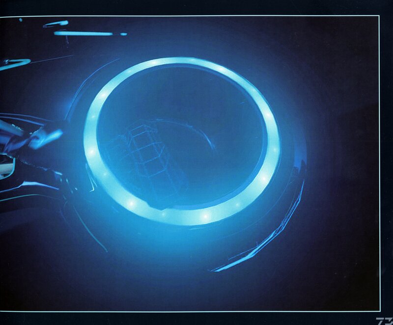 blue-lit circular design