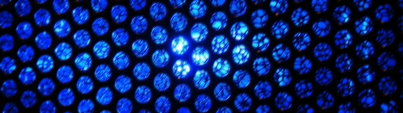 Blue-lit Circular Patterns