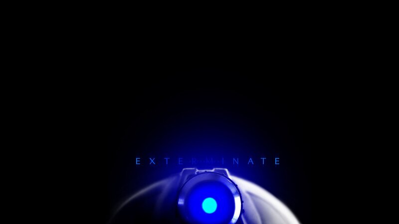 Blue-lit Gun Barrel