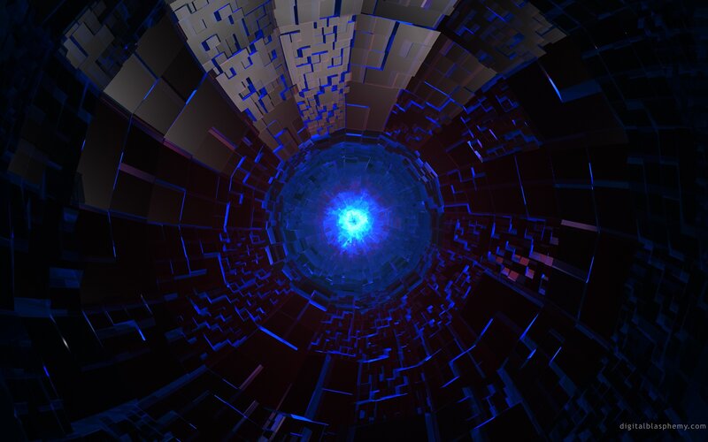 Blue-lit Tunnel — Blue