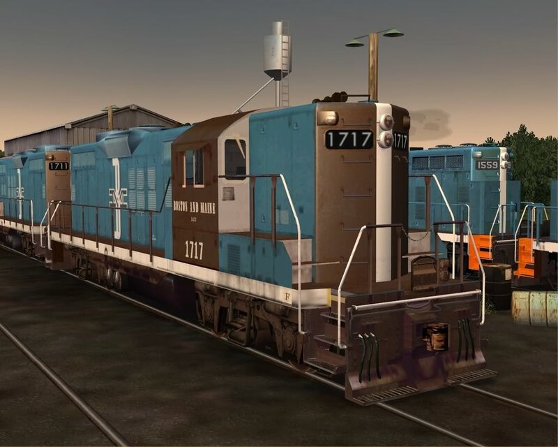 Blue Locomotive Train — Calm