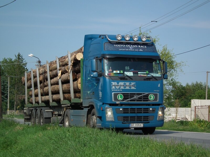 Blue Logging Truck