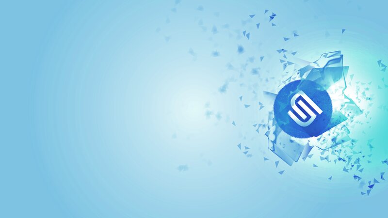 Blue Logo Breaking Through