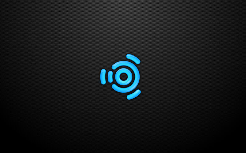 Blue Logo on Black — Minimalist