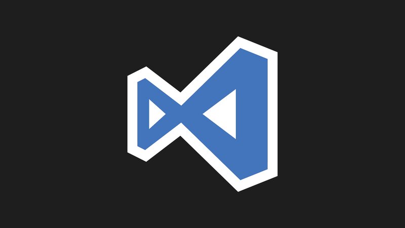 Blue Logo on Black — Minimalist, Vector Art