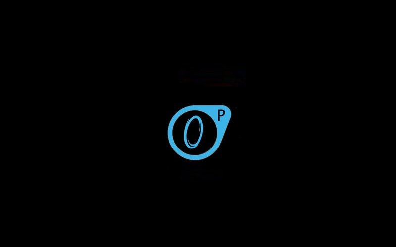 Blue Logo on Black