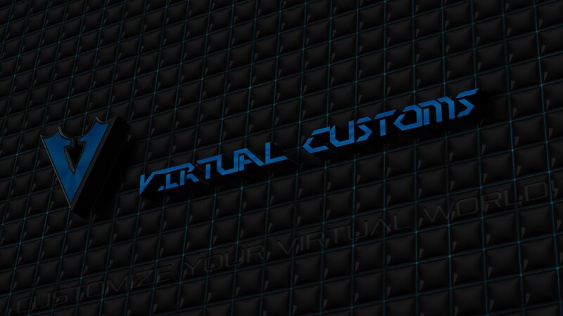Blue Logo on Black Wall