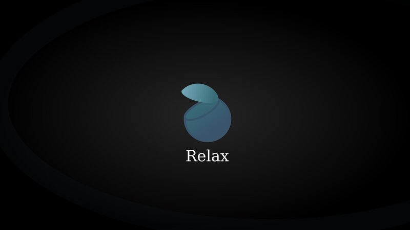 Blue Logo on Dark Background — Black, Calm