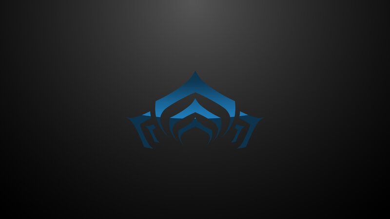 Blue Logo on Dark Background — Black, Minimalist