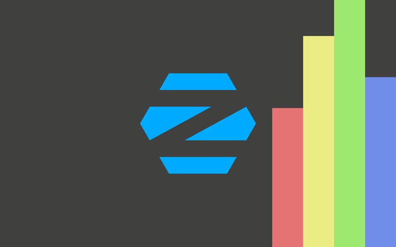 Blue Logo on Dark Background — Gray