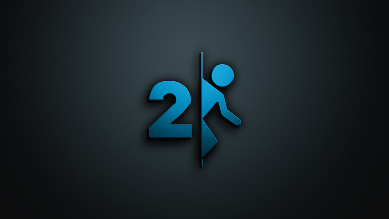 Blue Logo on Dark Background — Minimalist
