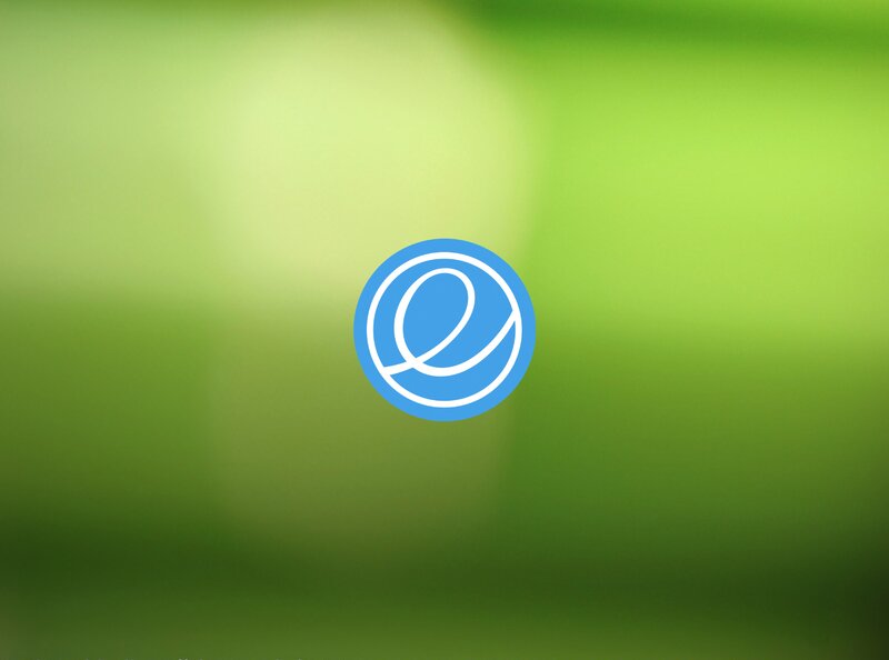 Blue Logo on Green
