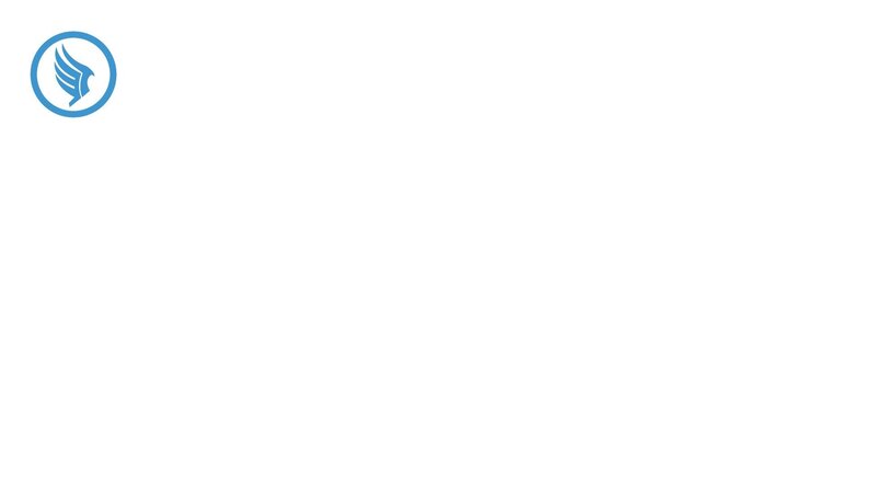 Blue Logo on White — Minimalist