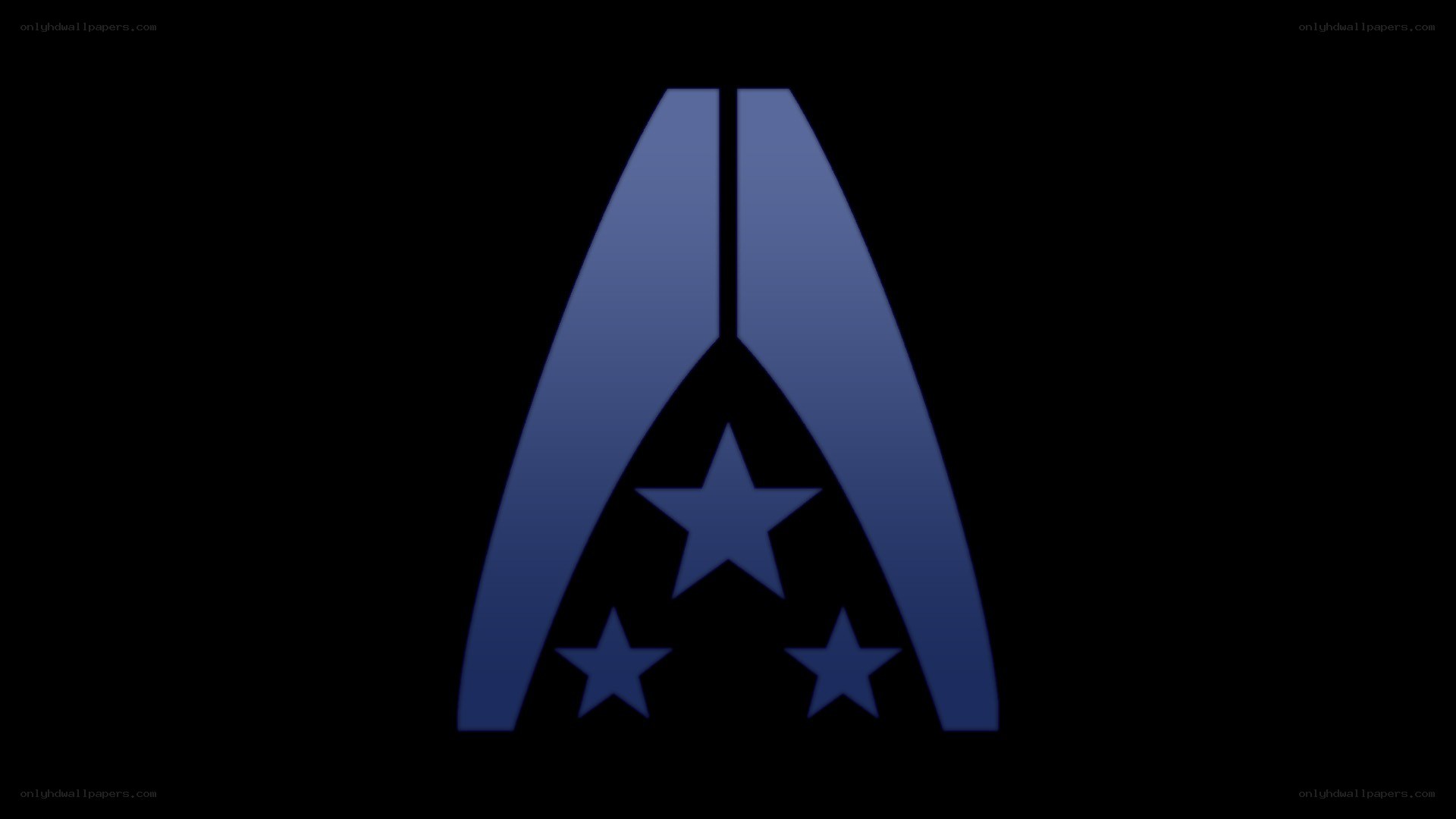 blue logo with stars