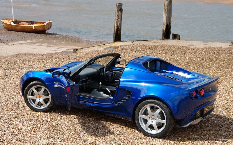 Blue Lotus Elise by the water